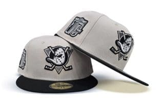 Anaheim Mighty Ducks 10 Years Stone Black 59Fifty Fitted Hat by NHL x New Era