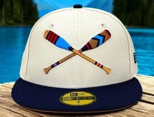 Lake Paddles Stone Lakeside Blue 59Fifty Fitted Hat by Noble North x New Era Front Lake Paddles Stone Lakeside Blue 59Fifty Fitted Hat by Noble North x New Era Front