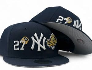 New York Yankees 27x Champions Navy Blue 59Fifty Fitted Hat by MLB x New Era New York Yankees 27x Champions Navy Blue 59Fifty Fitted Hat by MLB x New Era