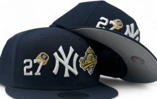 New York Yankees 27x Champions Navy Blue 59Fifty Fitted Hat by MLB x New Era