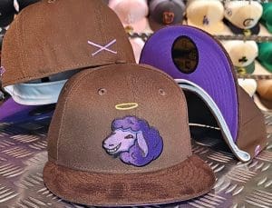 Black Sheep Brown Purple 59Fifty Fitted Hat by JustFitteds x New Era Front Black Sheep Brown Purple 59Fifty Fitted Hat by JustFitteds x New Era Front