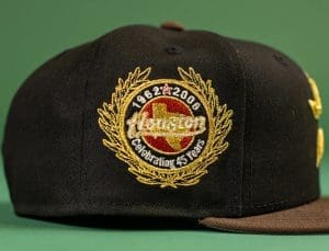 Houston Astros Ziegenbock Black Walnut 59Fifty Fitted Hat by MLB x New Era Patch Houston Astros Ziegenbock Black Walnut 59Fifty Fitted Hat by MLB x New Era Patch
