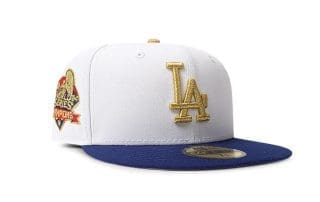 Los Angeles Dodgers 2024 World Series Champions Chrome Gold 59Fifty Fitted Hat by MLB x New Era