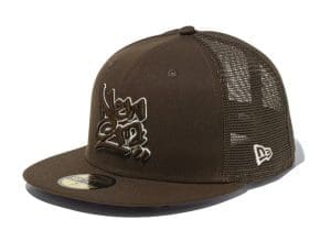 New Era Script Logo Trucker 59Fifty Fitted Hat by New Era New Era Script Logo Trucker 59Fifty Fitted Hat by New Era