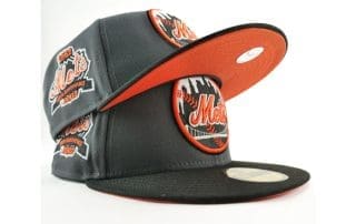 New York Mets Skyline Logo 40th Anniversary Graphite 59Fifty Fitted Hat by MLB x New Era