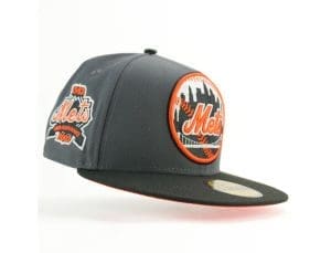 New York Mets Skyline Logo 40th Anniversary Graphite 59Fifty Fitted Hat by MLB x New Era Front New York Mets Skyline Logo 40th Anniversary Graphite 59Fifty Fitted Hat by MLB x New Era Front