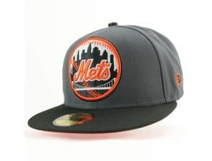 New York Mets Skyline Logo 40th Anniversary Graphite 59Fifty Fitted Hat by MLB x New Era Left New York Mets Skyline Logo 40th Anniversary Graphite 59Fifty Fitted Hat by MLB x New Era Left