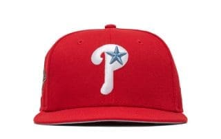 Philadelphia Phillies 1993 World Series Scarlet Grey 59Fifty Fitted Hat by MLB x New Era