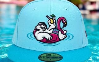 Polar Bear Vacation Chill Blue 2-Tone 59Fifty Fitted Hat by Noble North x New Era