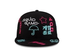Squid Game Black 59Fifty Fitted Hat by Netflix x New Era Front Squid Game Black 59Fifty Fitted Hat by Netflix x New Era Front