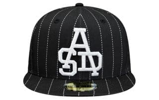 ASD Culture Black Pinstripe 59Fifty Fitted Hat by Fitted Hawaii x New Era