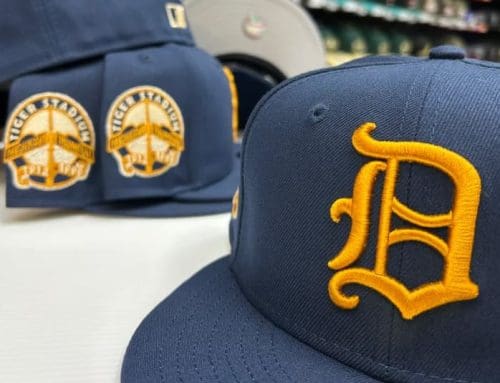 Detroit Tigers Tiger Stadium Oceanside Blue 59Fifty Fitted Hat by MLB x New Era