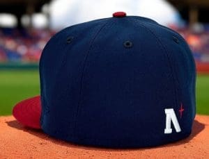 Spitballers Oceanside Pinot Red 59Fifty Fitted Hat by Noble North x New Era Back Spitballers Oceanside Pinot Red 59Fifty Fitted Hat by Noble North x New Era Back