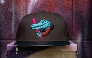 Alligator Dark Brown Black 59Fifty Fitted Hat by Uprok x Dionic x New Era