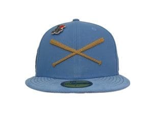 Crossed Bats Logo Serene Blue 59Fifty Fitted Hat by JustFitteds x New Era Crossed Bats Logo Serene Blue 59Fifty Fitted Hat by JustFitteds x New Era