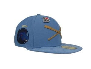 Crossed Bats Logo Serene Blue 59Fifty Fitted Hat by JustFitteds x New Era Right Crossed Bats Logo Serene Blue 59Fifty Fitted Hat by JustFitteds x New Era Right