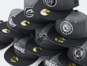 Just Caps NBA Black Pinstripe 59Fifty Fitted Hat Collection by NBA x New Era Just Caps NBA Black Pinstripe 59Fifty Fitted Hat Collection by NBA x New Era