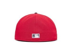 New York Mets Shea Stadium Scarlet Black 59Fifty Fitted Hat by MLB x New Era Back New York Mets Shea Stadium Scarlet Black 59Fifty Fitted Hat by MLB x New Era Back
