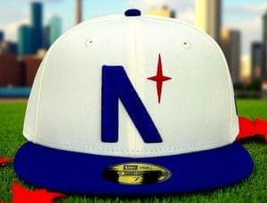 North Star Chrome Royal 59Fifty Fitted Hat by Noble North x New Era Front North Star Chrome Royal 59Fifty Fitted Hat by Noble North x New Era Front