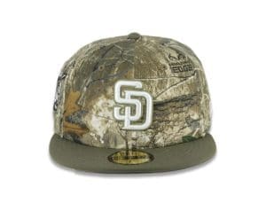 San Diego Padres Realtree Camo Olive 59Fifty Fitted Hat by MLB x New Era Front San Diego Padres Realtree Camo Olive 59Fifty Fitted Hat by MLB x New Era Front