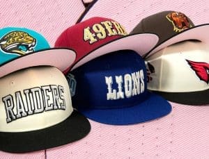 Hat Club NFL Pink Bottoms 59Fifty Fitted Hat Collection by NFL x New Era Front Hat Club NFL Pink Bottoms 59Fifty Fitted Hat Collection by NFL x New Era Front