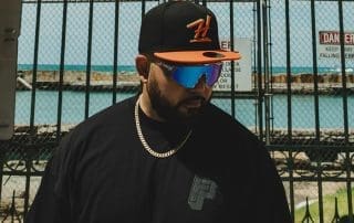 Kalai Black Orange 59Fifty Fitted Hat by Fitted Hawaii x New Era