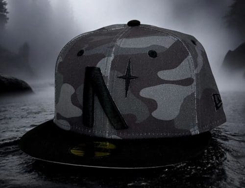 North Star Camo Vize Black 59Fifty Fitted Hat by Noble North x New Era