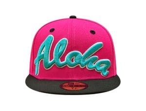 Aloha Bright Rose Black 59Fifty Fitted Hat by Fitted Hawaii x New Era Aloha Bright Rose Black 59Fifty Fitted Hat by Fitted Hawaii x New Era