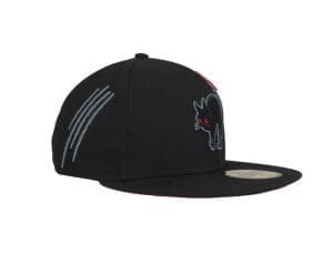 Black Cat Black Red 59Fifty Fitted Hat by JustFitteds x New Era Front Black Cat Black Red 59Fifty Fitted Hat by JustFitteds x New Era Front