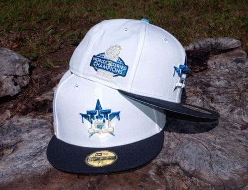 Houston Astros Ultra Blue Drip 59Fifty Fitted Hat by MLB x New Era