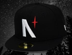 North Star Mascot Black 59Fifty Fitted Hat by Noble North x New Era Front