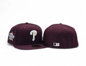 Philadelphia Phillies 2026 All-Star Game Maroon 59Fifty Fitted Hat by MLB x New Era Front Philadelphia Phillies 2026 All-Star Game Maroon 59Fifty Fitted Hat by MLB x New Era Front
