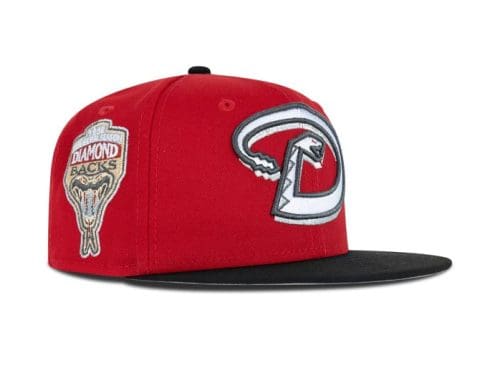Arizona Diamondbacks 1998 Inaugural Season Red Black White 59Fifty Fitted Hat by MLB x New Era