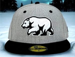 Bear Explorer Grey Heather Black 59Fifty Fitted Hat by Noble North x New Era Front