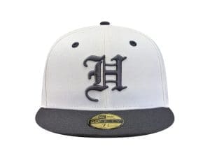 H Pride Chrome Graphite 59Fifty Fitted Hat by Fitted Hawaii x New Era Front H Pride Chrome Graphite 59Fifty Fitted Hat by Fitted Hawaii x New Era Front