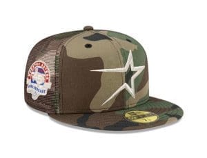 Houston Astros 45th Anniversary Camouflage Trucker 59Fifty Fitted Hat by MLB x New Era Right