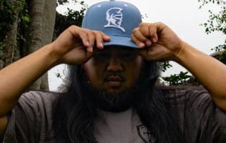 Kamehameha Faded Blue 59Fifty Fitted Hat by Fitted Hawaii x New Era