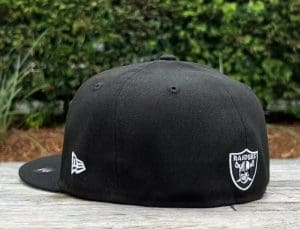 Las Vegas Raiders Sketch Black White 59Fifty Fitted Hat by NFL x New Era Back