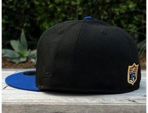 Los Angeles Rams Retro Script Black Royal 59Fifty Fitted Hat by NFL x New Era Back