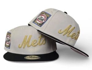 New York Mets 25th Anniversary Stone Black 59Fifty Fitted Hat by MLB x New Era New York Mets 25th Anniversary Stone Black 59Fifty Fitted Hat by MLB x New Era