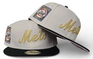 New York Mets 25th Anniversary Stone Black 59Fifty Fitted Hat by MLB x New Era