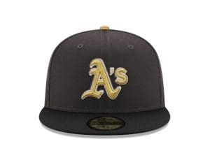 Oakland Athletics 1989 World Series Graphite Black 59Fifty Fitted Hat by MLB x New Era