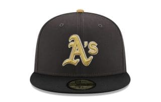 Oakland Athletics 1989 World Series Graphite Black 59Fifty Fitted Hat by MLB x New Era