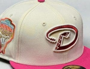 Arizona Diamondbacks 98 Inaugural Season Off-white Pink 59Fifty Fitted Hat by MLB x New Era