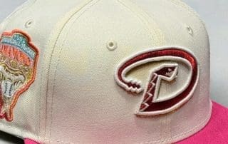 Arizona Diamondbacks 98 Inaugural Season Off-white Pink 59Fifty Fitted Hat by MLB x New Era