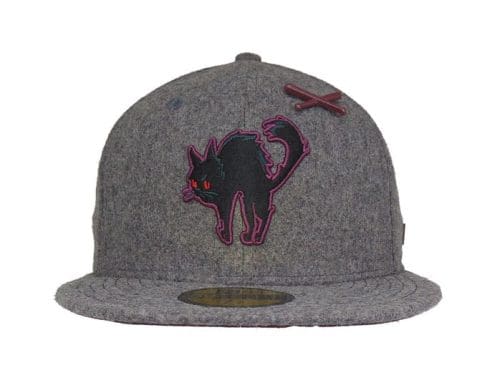 Black Cat Graphite Melton Wool 59Fifty Fitted Hat by JustFitteds x New Era