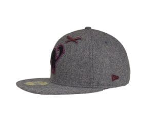Black Cat Graphite Melton Wool 59Fifty Fitted Hat by JustFitteds x New Era Left
