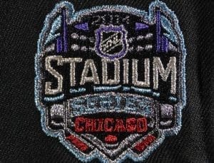 Chicago Blackhawks Stadium Black 59Fifty Fitted Hat by NHL x New Era Patch