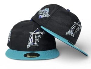 Florida Marlins 1997 World Series Tonal Black Camo Teal 59Fifty Fitted Hat by MLB x New Era Florida Marlins 1997 World Series Tonal Black Camo Teal 59Fifty Fitted Hat by MLB x New Era
