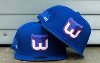 Hartford Whalers Royal 59Fifty Fitted Hat by NHL x New Era Front
